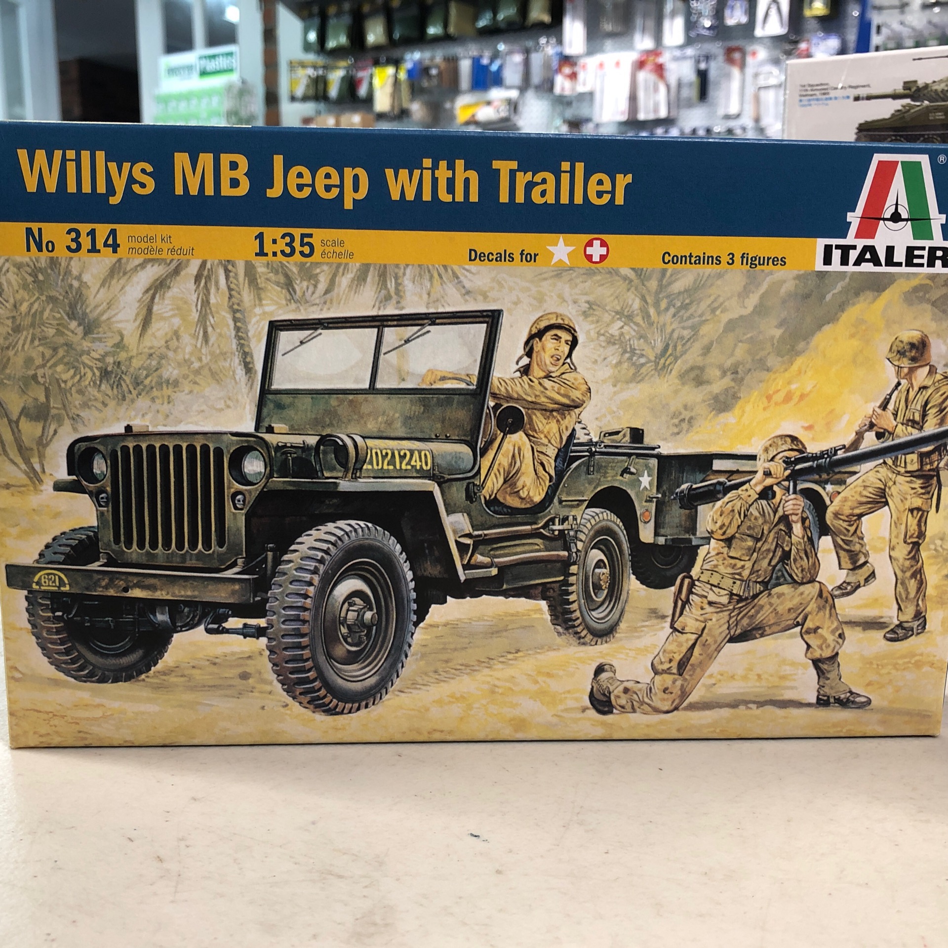 Italeri 1/35 Willys MB Jeep With Trailer 51-0314S